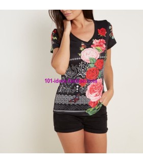 compra tshirt top floral etnica 101 idées 'Martin' roupas,moda