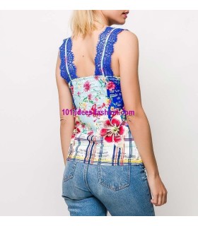 camiseta encaje verano floral 101 idées 'Ivry' ropa fashion de mujer