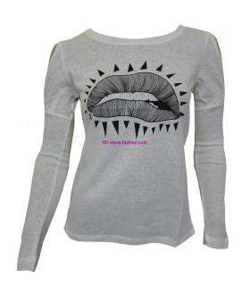t-shirt top blusas inverno marca eden & orphee 1655BR estilo desigual